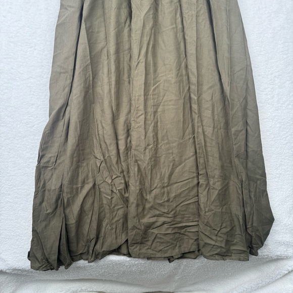 Pomander Place Tuckernuck Shallon Tie Strap Maxi Dress Olive Smocked Springy XS - Picture 5 of 10